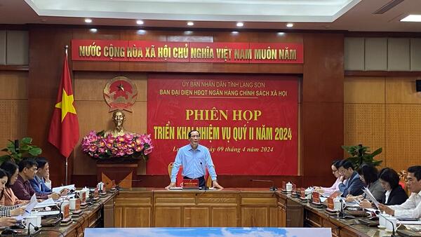 Ban đại diện Hội đồng quản trị Ngân hàng Chính sách xã hội tỉnh Lạng Sơn tổ chức họp triển khai nhiệm vụ Quý II năm 2024