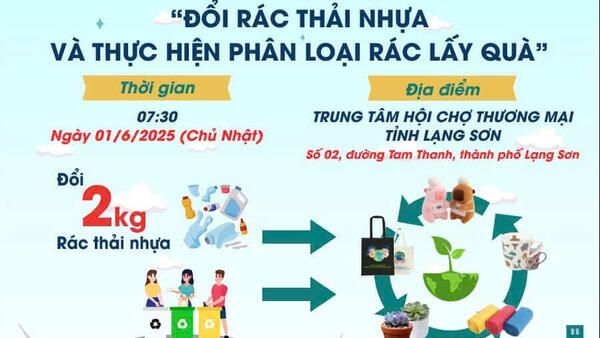 NGÀY HỘI “ĐỔI RÁC THẢI NHỰA VÀ THỰC HIỆN PHÂN LOẠI RÁC LẤY QUÀ” TẠI THÀNH PHỐ LẠNG SƠN